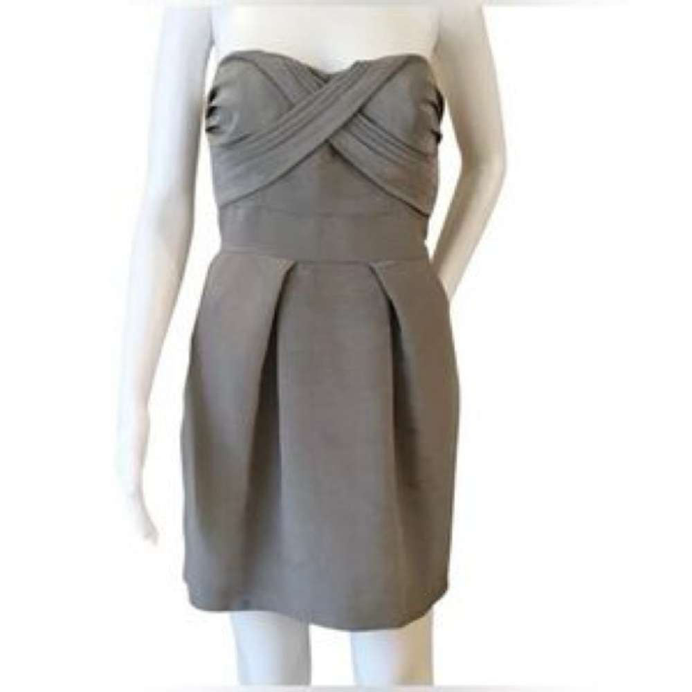 BCBGeneration Elegant Gray Strapless Dress